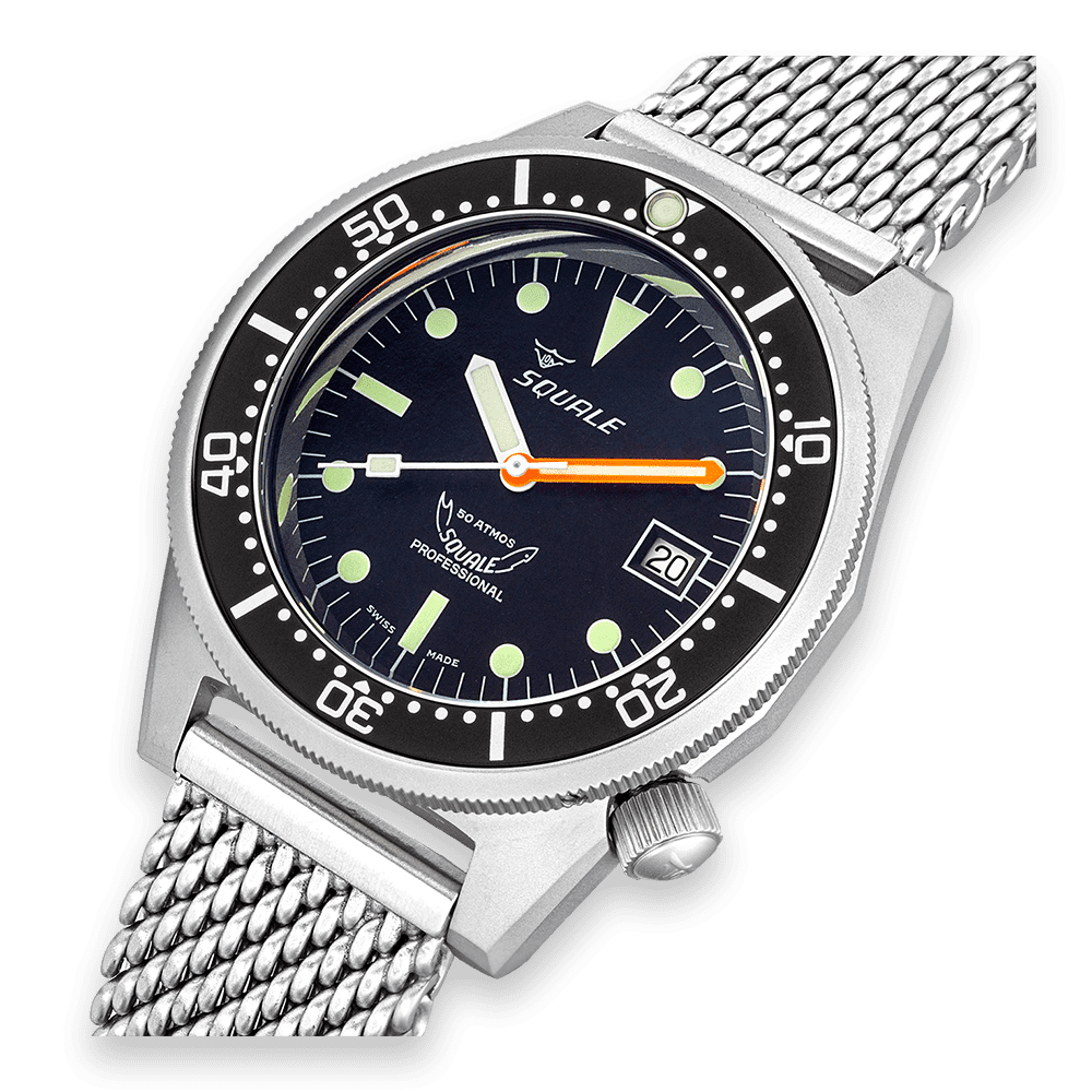 Squale 1521 Classic Blasted - Black