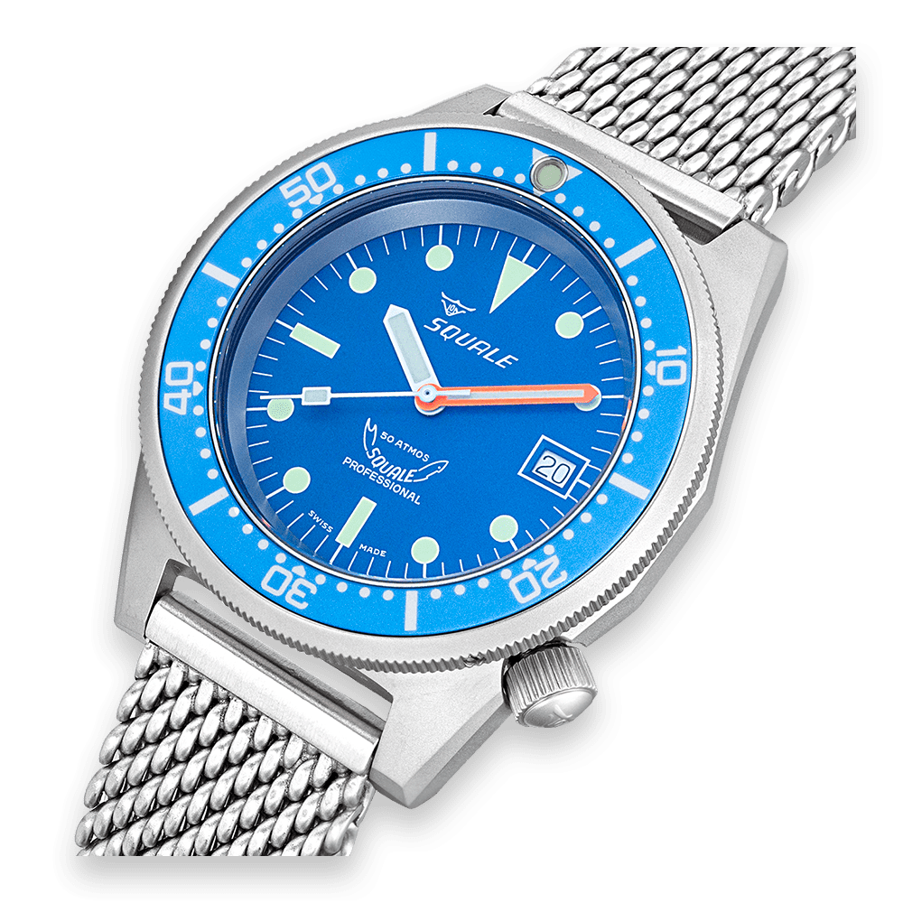 Squale 1521 Classic Blasted - Blue