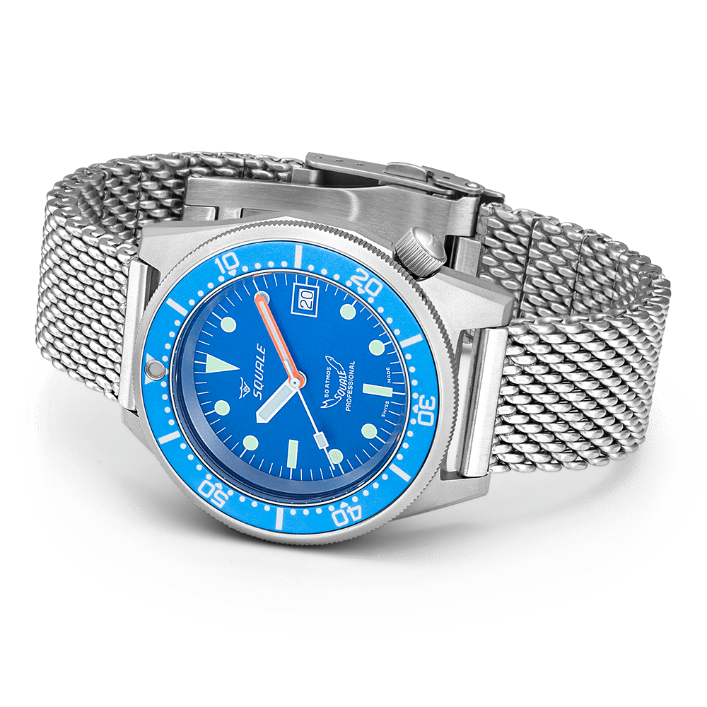 Squale 1521 Classic Blasted - Blue