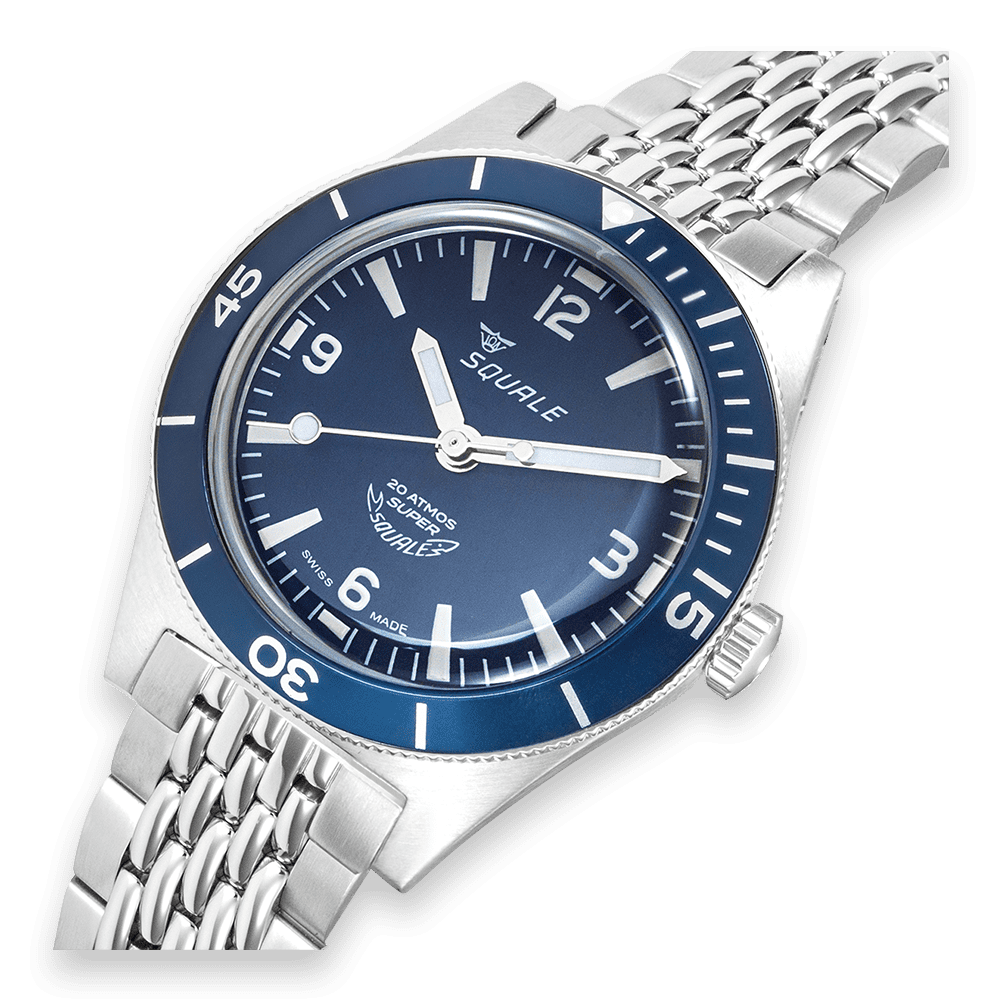 Squale Super-Squale Blue Arabic Numerals