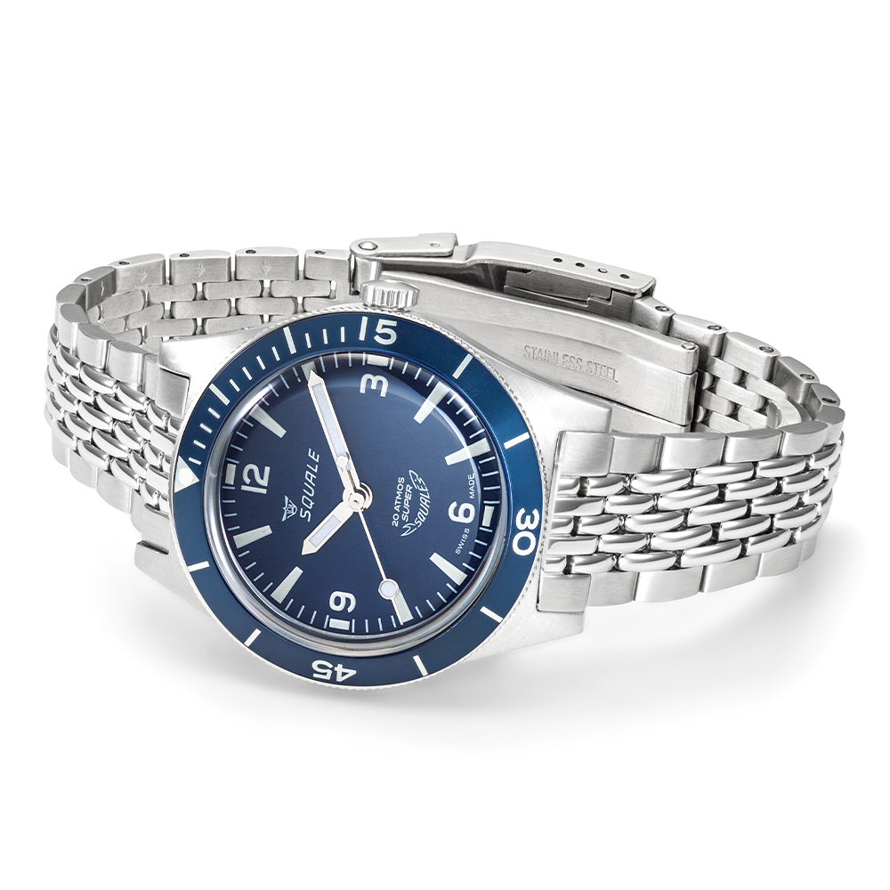 Squale Super-Squale Blue Arabic Numerals