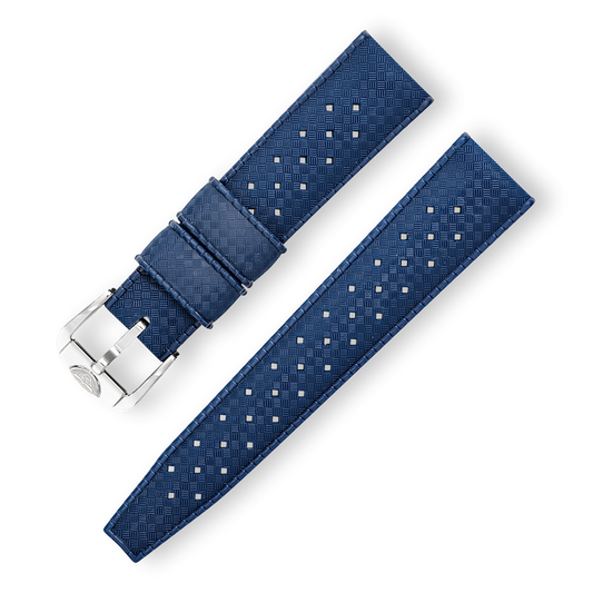 Squale Homage Tropic Rubber Blue 22mm - Polished